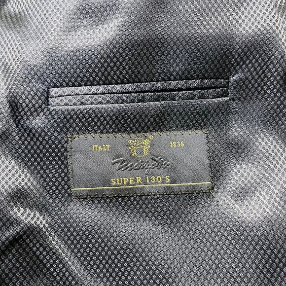 Jack Victor Men's Navy Blue Notch Lapel Two-Button Classic Blazer Jacket Size 44 - Picture 7 of 16